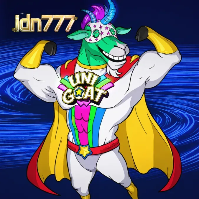 Tampilan visual slot Unigoat dengan tema kambing ajaib dan kubis emas.